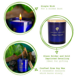 Nicola Spring 3X Patchouli & Rosewood Scented Candles 130G 21H Natural Single Wick Soy Wax Aromatherapy Candle Home Fragrance - thumbnail 2