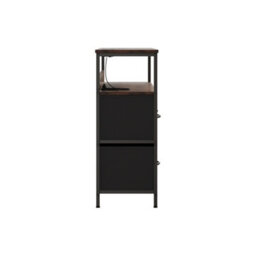 Living And Home 5-Drawer Retro Metal Frame Chest Of Drawers Storage Cabinet With Power Strip - thumbnail 3