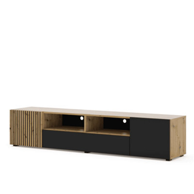 Arte Modern Auris Tv Cabinet In Oak Artisan W2000mm X H420mm X D420mm - image 1