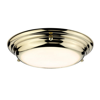 Luminosa Lighting Elstead Welland 1 Light Mini Led Flush Light - Polished Brass - image 1