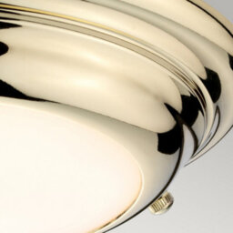 Luminosa Lighting Elstead Welland 1 Light Mini Led Flush Light - Polished Brass - thumbnail 2