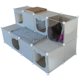B2C Cat Activity Cubby Cube Play House Tower S M L Climbing Scratcher Hammock Maxi - thumbnail 2