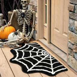 Spider Web Bathroom Rugs, 50X80Cm Halloween Bath Mat Non Slip Bath Rug Machine Washable Goth Rug, Small Area Rugs Halloween Decor - thumbnail 4