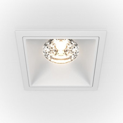Luminosa Lighting Luminosa Maytoni Alfa Led Square Dimmable Recessed Downlight White, 1150Lm, 3000K - image 1