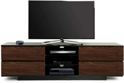 "Centurion Supports Avitus Gloss Black With 4-Walnut Drawers And 2 Shelves Up To 65"" Led, Lcd, Plasma Tv Cabinet" - thumbnail 2