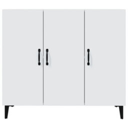 Berkfield Industrial Sideboard White 90X34X80 Cm Engineered Wood - thumbnail 5