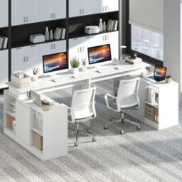 L-Shaped Computer Desk 120 Cm Reversible Corner Writing Desk-White - thumbnail 5