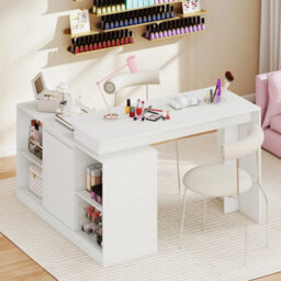 L-Shaped Computer Desk 120 Cm Reversible Corner Writing Desk-White - thumbnail 3