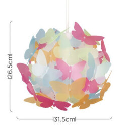 Valuelights Modern Multi-Coloured Butterfly Girl's Ceiling Bedroom Lamp Shade (D)31.5Cm - thumbnail 8