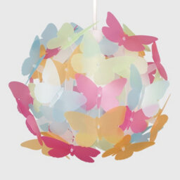 Valuelights Modern Multi-Coloured Butterfly Girl's Ceiling Bedroom Lamp Shade (D)31.5Cm - thumbnail 4