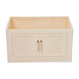 Living And Home Cream Large Foldable Four-Tier Rolling Plastic Storage Cabinet 56.5Cm W X 31Cm D X 122.8Cm H - thumbnail 6