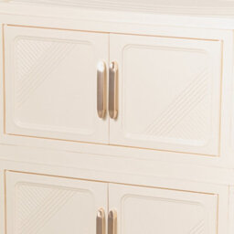 Living And Home Cream Large Foldable Four-Tier Rolling Plastic Storage Cabinet 56.5Cm W X 31Cm D X 122.8Cm H - thumbnail 7