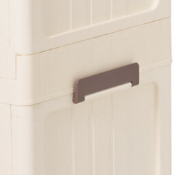 Living And Home Cream Large Foldable Four-Tier Rolling Plastic Storage Cabinet 56.5Cm W X 31Cm D X 122.8Cm H - thumbnail 8