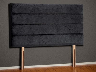 Sorrento Strutted Upholstered Headboard 6Ft Super King - Naples Black - image 1