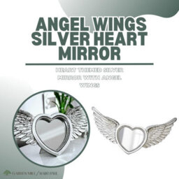 Marco Paul Angel Wings Silver Heart Mirror Resin Feather Effect - thumbnail 5