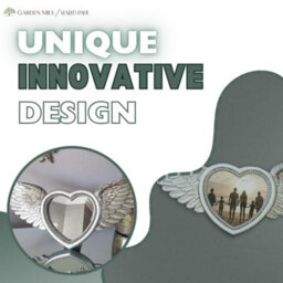 Marco Paul Angel Wings Silver Heart Mirror Resin Feather Effect - thumbnail 6