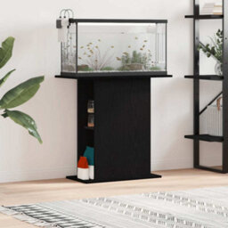 Walplus Black Oak Aquarium Stand 75X36X72.5 Cm Engineered Wood Fish Tank Cabinet - thumbnail 1