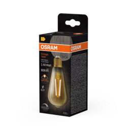 Osram Vintage 1906 Edison 60 Filament Dim Lamp 7.2W 824 Gold E27 4 Pack - thumbnail 3