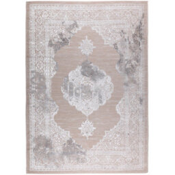 Livabliss Lustro-Vintage Beige Grey Off-White Traditional Boho Living Dining Bedroom Rug 120 X 170 Cm Easy Care, Non Shedding
