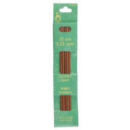 Groves Of Thames Bamb De Kp 15Cmx3.25 - Knitting Pins: Double-Ended: Set Of Five: Bamboo: 15Cm X 3.25mm - Pony