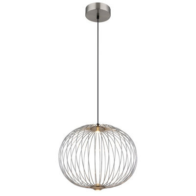 Luminosa Lighting Luminosa Galway 50Cm Wire Frame Pendant Ceiling Light Nickel Matt Led 3000K - image 1
