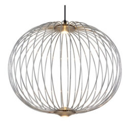 Luminosa Lighting Luminosa Galway 50Cm Wire Frame Pendant Ceiling Light Nickel Matt Led 3000K - thumbnail 3