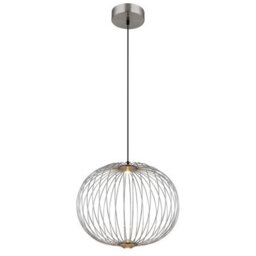 Luminosa Lighting Luminosa Galway 50Cm Wire Frame Pendant Ceiling Light Nickel Matt Led 3000K - thumbnail 4