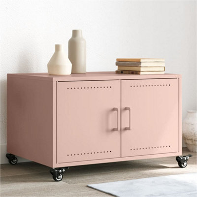 Berkfield Coffee Table Pink 68X50X43.5 Cm Steel - image 1