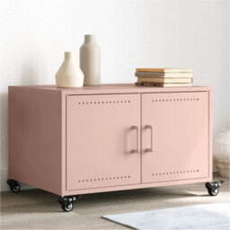 Berkfield Coffee Table Pink 68X50X43.5 Cm Steel