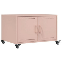 Berkfield Coffee Table Pink 68X50X43.5 Cm Steel - thumbnail 2