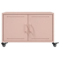 Berkfield Coffee Table Pink 68X50X43.5 Cm Steel - thumbnail 6