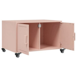 Berkfield Coffee Table Pink 68X50X43.5 Cm Steel - thumbnail 9