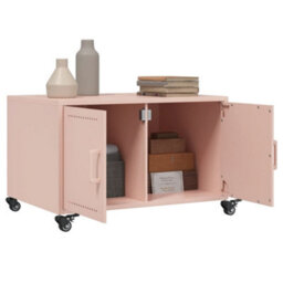 Berkfield Coffee Table Pink 68X50X43.5 Cm Steel - thumbnail 4