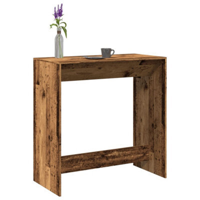 Berkfield Bar Table Old Wood 102X50X103.5 Cm Engineered Wood - image 1