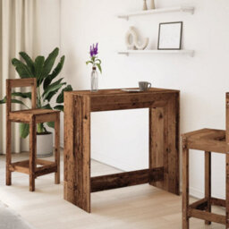 Berkfield Bar Table Old Wood 102X50X103.5 Cm Engineered Wood - thumbnail 3