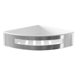 Showerdrape Bagno Chrome Wall Mounted Corner Basket - thumbnail 6