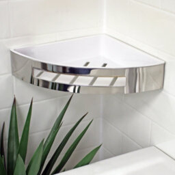 Showerdrape Bagno Chrome Wall Mounted Corner Basket