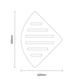 Showerdrape Bagno Chrome Wall Mounted Corner Basket - thumbnail 3