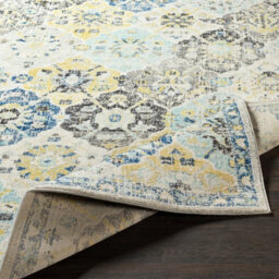 Livabliss Harput-Vintage Orange Blue Beige Grey Traditional Boho Living Dining Bedroom Rug 160 X 220 Cm Easy Care, Non Shedding - thumbnail 4