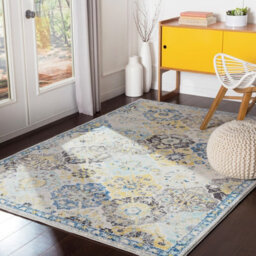 Livabliss Harput-Vintage Orange Blue Beige Grey Traditional Boho Living Dining Bedroom Rug 160 X 220 Cm Easy Care, Non Shedding - thumbnail 2