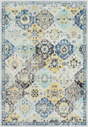 Livabliss Harput-Vintage Orange Blue Beige Grey Traditional Boho Living Dining Bedroom Rug 160 X 220 Cm Easy Care, Non Shedding - thumbnail 1