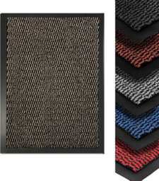 Heavy Duty Indoor & Outdoor Rubber Non-Slip Absorbent Barrier Mat - Brown 90 X 150 Cm - thumbnail 2