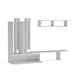 Decorotika Azur Moduler Modern Tv Unit Wall Mount Customizable Layout High Gloss White - thumbnail 5