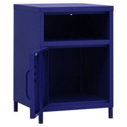 Berkfield Nightstands 2 Pcs Navy Blue 35X35X51 Cm Steel - thumbnail 6