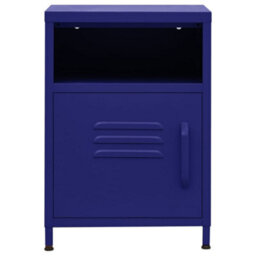 Berkfield Nightstands 2 Pcs Navy Blue 35X35X51 Cm Steel - thumbnail 3