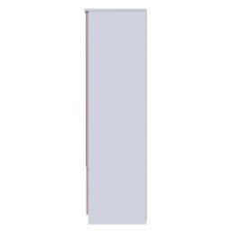 Rovigo Ready Assembled Matt White & Pink 2 Drawer Double Wardrobe With 1 Mirror Door (H)1824mm (W)738mm (D)530mm - thumbnail 7