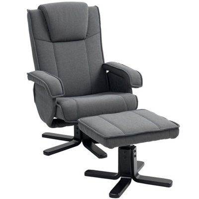 Velvet Recliner Armchair With Ottoman, Velvet Fabric Swivel Recliner Chair - image 1