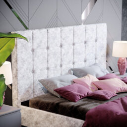 Lassic Vida Designs Valentina Crushed Velvet Silver Ukfr 5Ft King Size Bed Frame, 200 X 150Cm - thumbnail 3