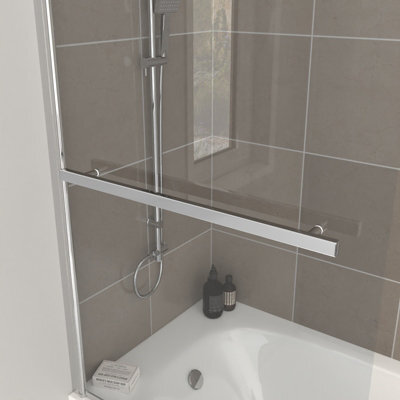 Nes Home Bathroom Square Knobs Towel Bar For Bath Screen - image 1