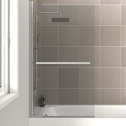 Nes Home Bathroom Square Knobs Towel Bar For Bath Screen - thumbnail 4